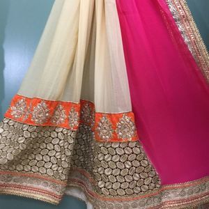 Multi color chiffon saree